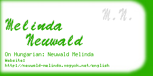 melinda neuwald business card
